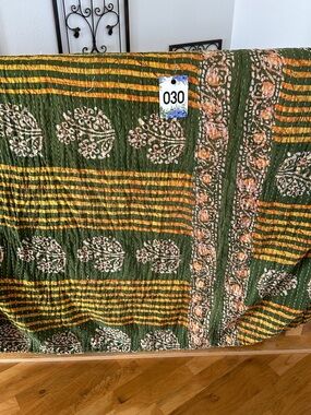 K30 Reversible Twin Kantha Quilt